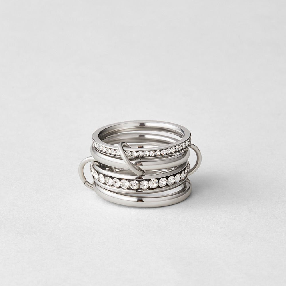 Anello in Cristallo e Argento 'Forever'