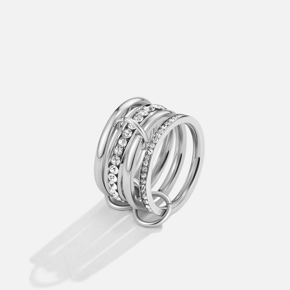 Anello in Cristallo e Argento 'Forever'
