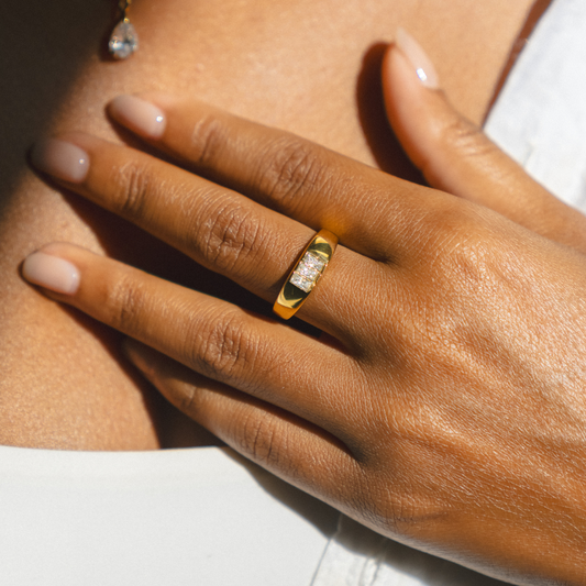 Anello Sigillo Baguette