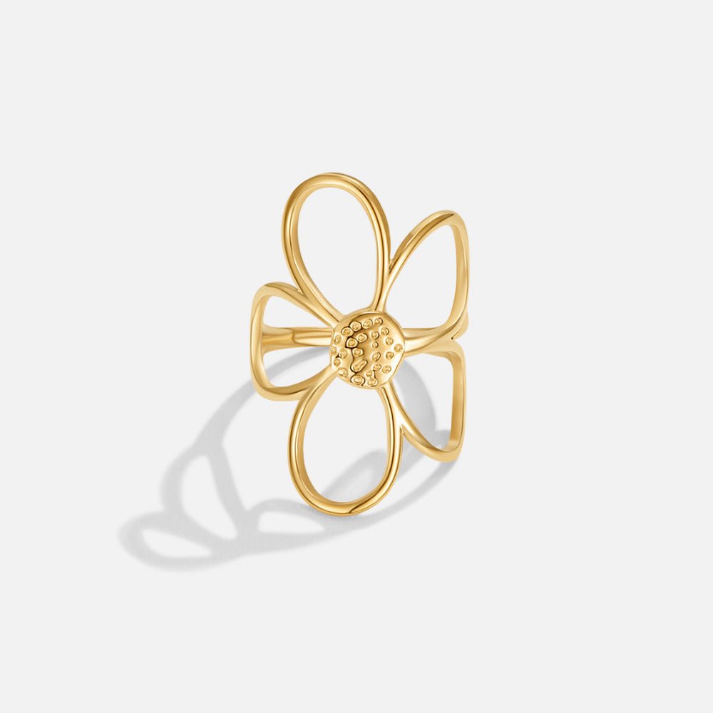 Anello Fiore Margherita Dorata