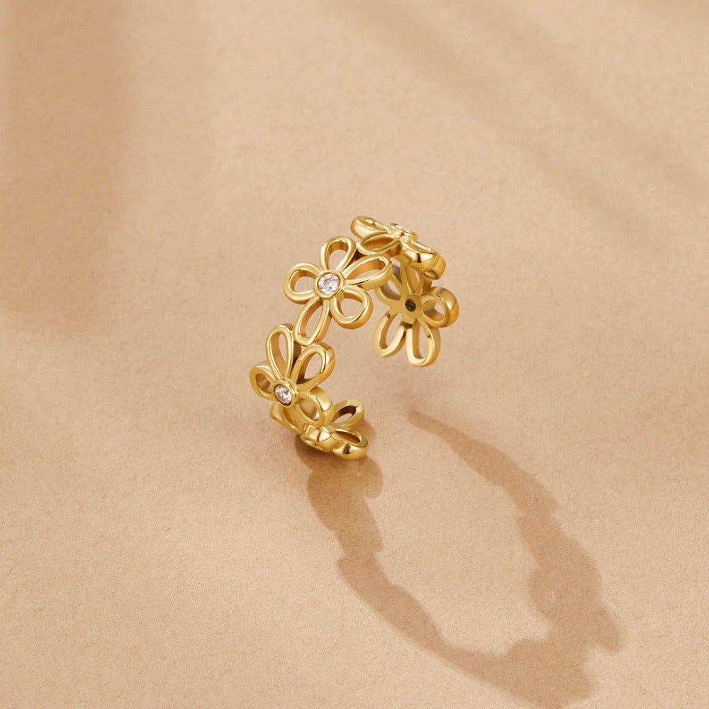 Anello Infinity Fiore Selvatico Dorato