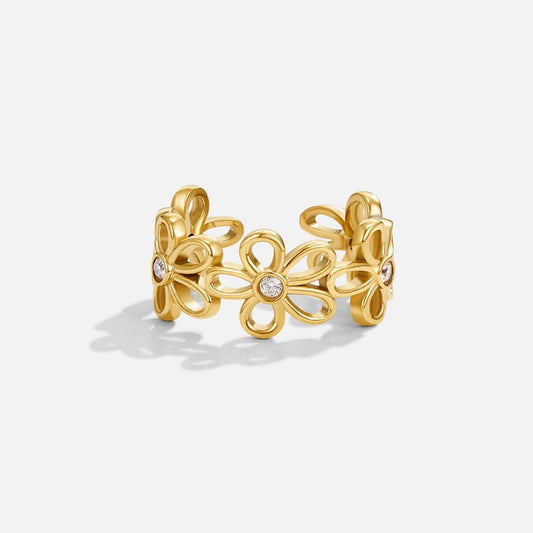 Anello Infinity Fiore Selvatico Dorato