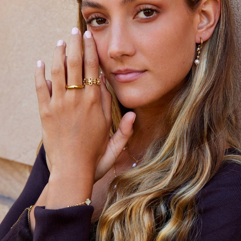 Anello Infinity Fiore Selvatico Dorato