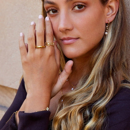 Anello Infinity Fiore Selvatico Dorato
