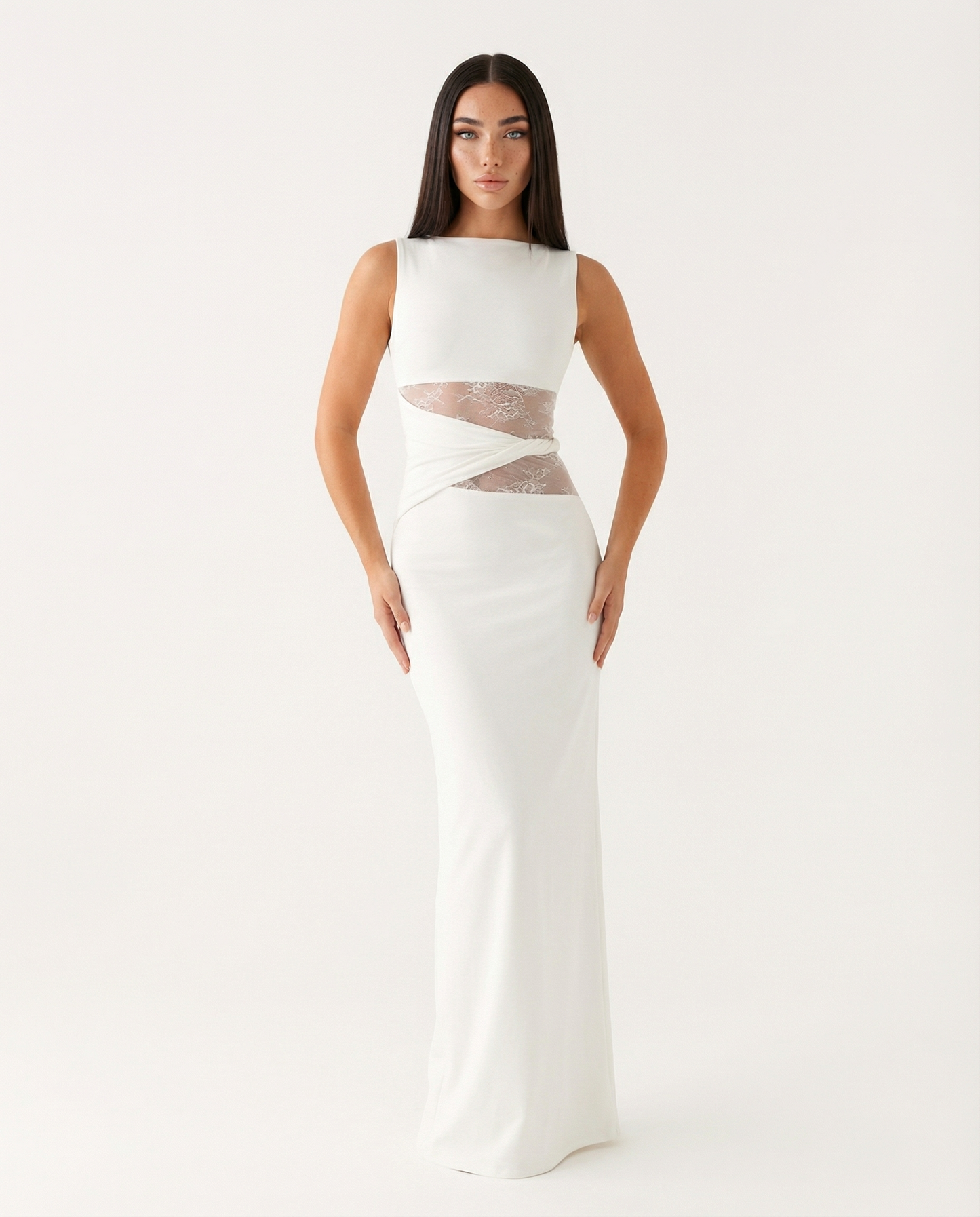 Maxi Abito in Pizzo Illusione