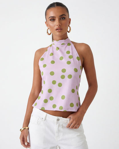 Top Halter Polka Muse