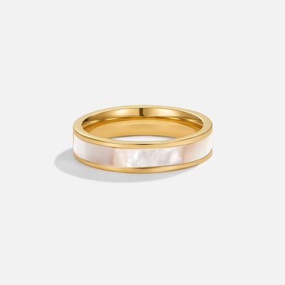 Anello in oro perla avorio