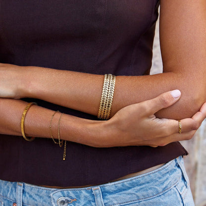 Bracciale in Foglia d'Oro Stratificata