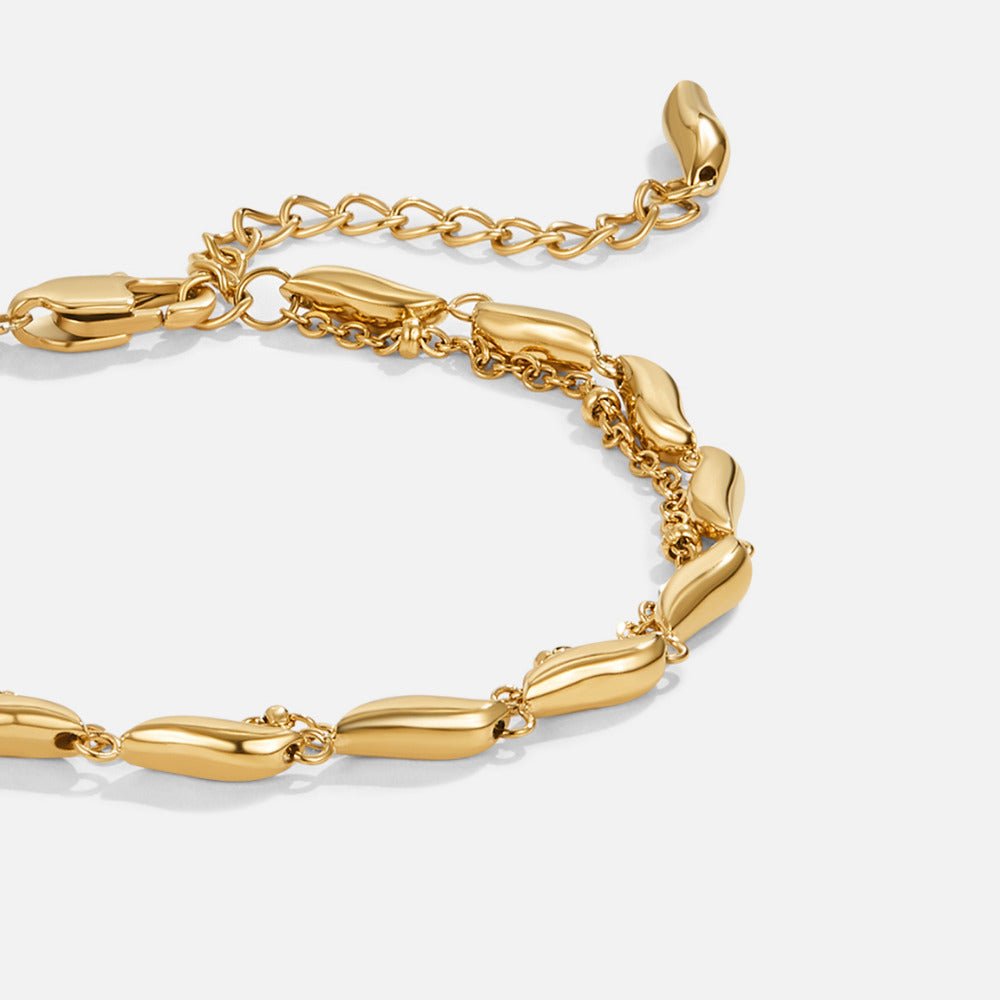 Bracciale a Onde in Oro Stratificato