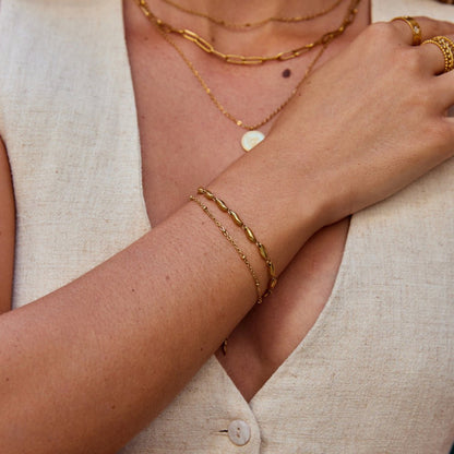 Bracciale a Onde in Oro Stratificato