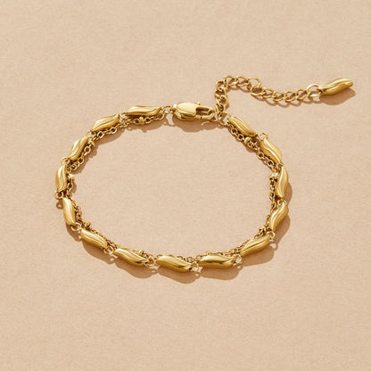 Bracciale a Onde in Oro Stratificato