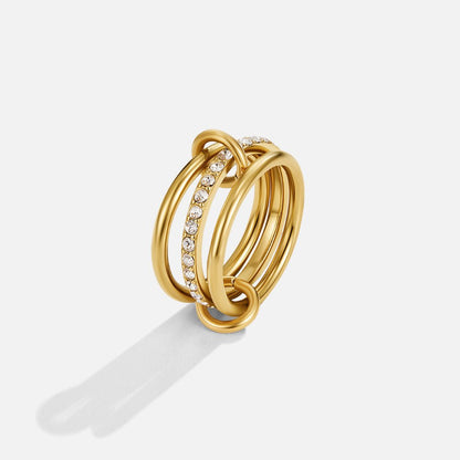 Anello Layered Kaili in Oro