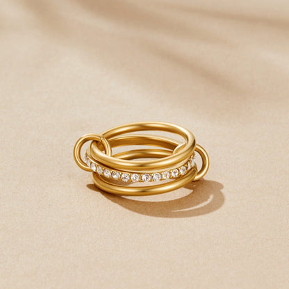 Anello Layered Kaili in Oro