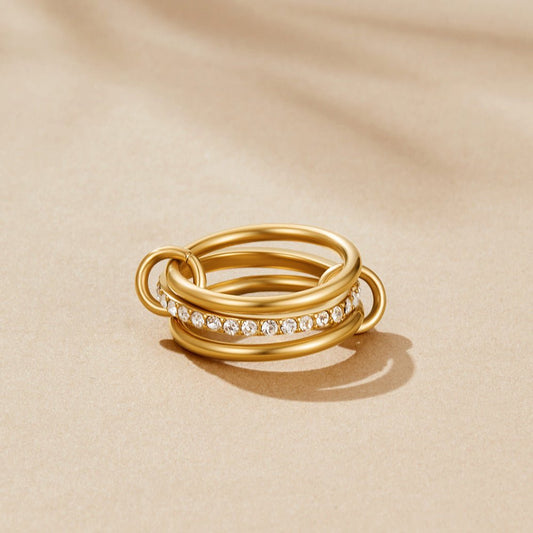 Anello Layered Kaili in Oro