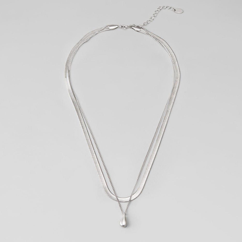 Collana a goccia Bella in argento stratificato