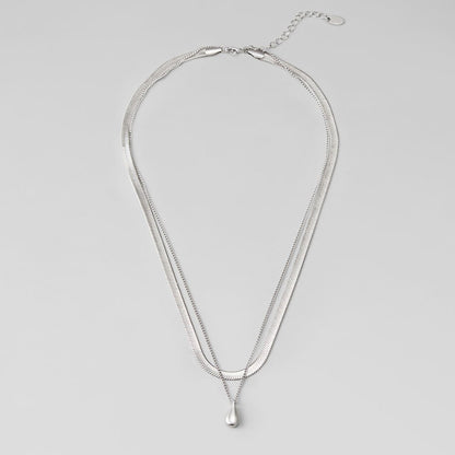 Collana a goccia Bella in argento stratificato