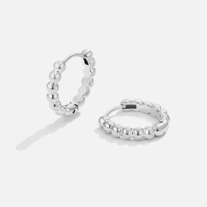 Orecchini a cerchio in argento Leona