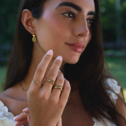 Anello Vite in Cristallo d'Oro Lily