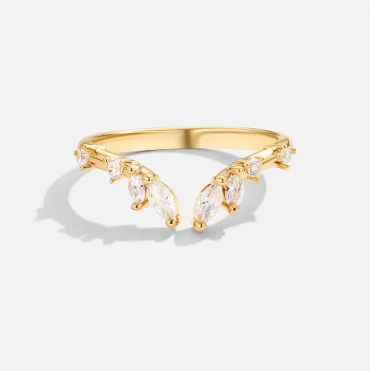 Anello Vite in Cristallo d'Oro Lily