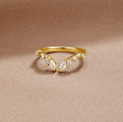 Anello Vite in Cristallo d'Oro Lily