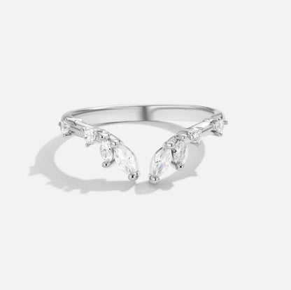 Anello in Vite di Cristallo Argento Lily