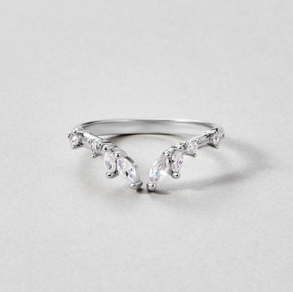 Anello in Vite di Cristallo Argento Lily