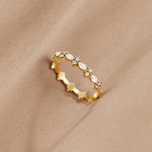 Anello di Cristallo Oro Luxe