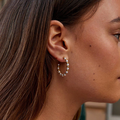 Maia Pearl & Gold Bead Earrings