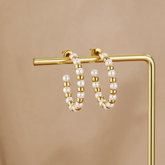 Orecchini Maia in Perle e Bead d'Oro