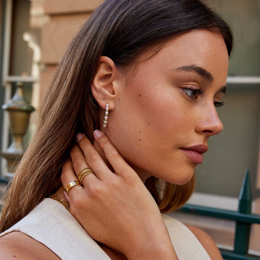 Orecchini Maia in Perle e Bead d'Oro