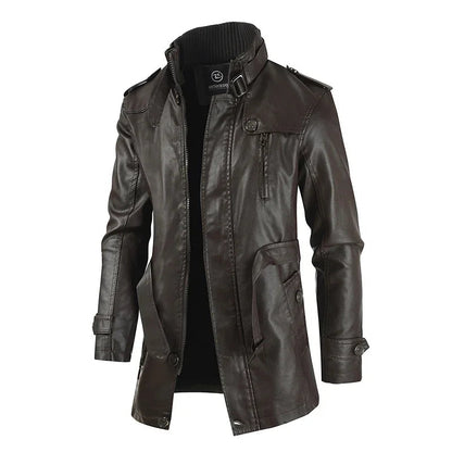 ANDRE™|GIACCA LUNGA ELEGANTE BIKER