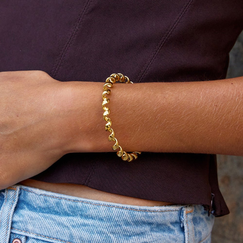 Bracciale a spirale in oro Melinda
