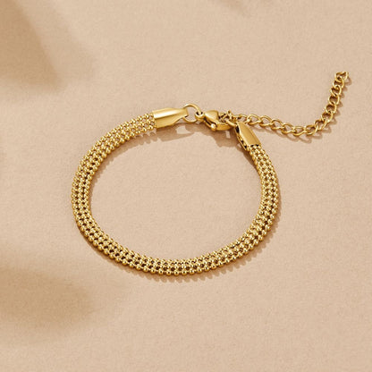 Bracciale con Catena di Perline d'Oro di Milano