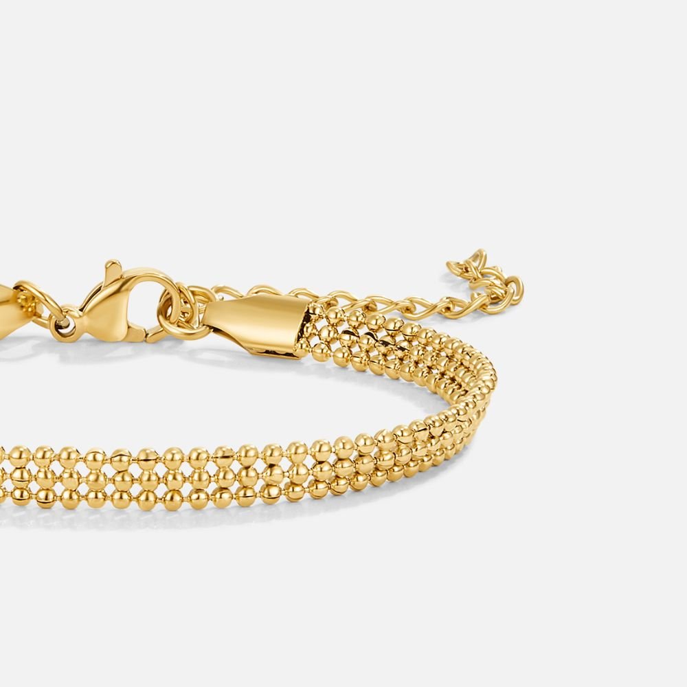 Bracciale con Catena di Perline d'Oro di Milano