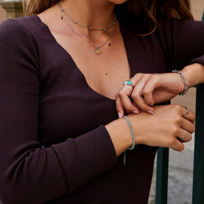 Bracciale a catena con perline argento Milano