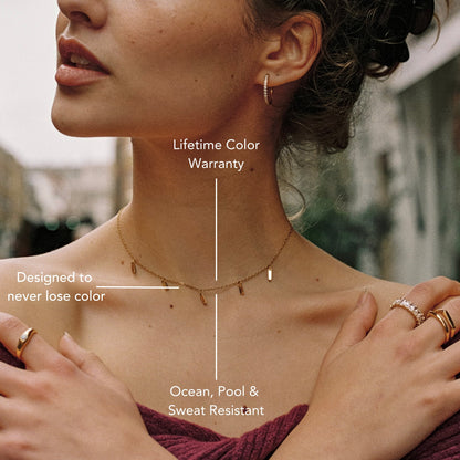 Collana Choker Pioggia di Smeraldi