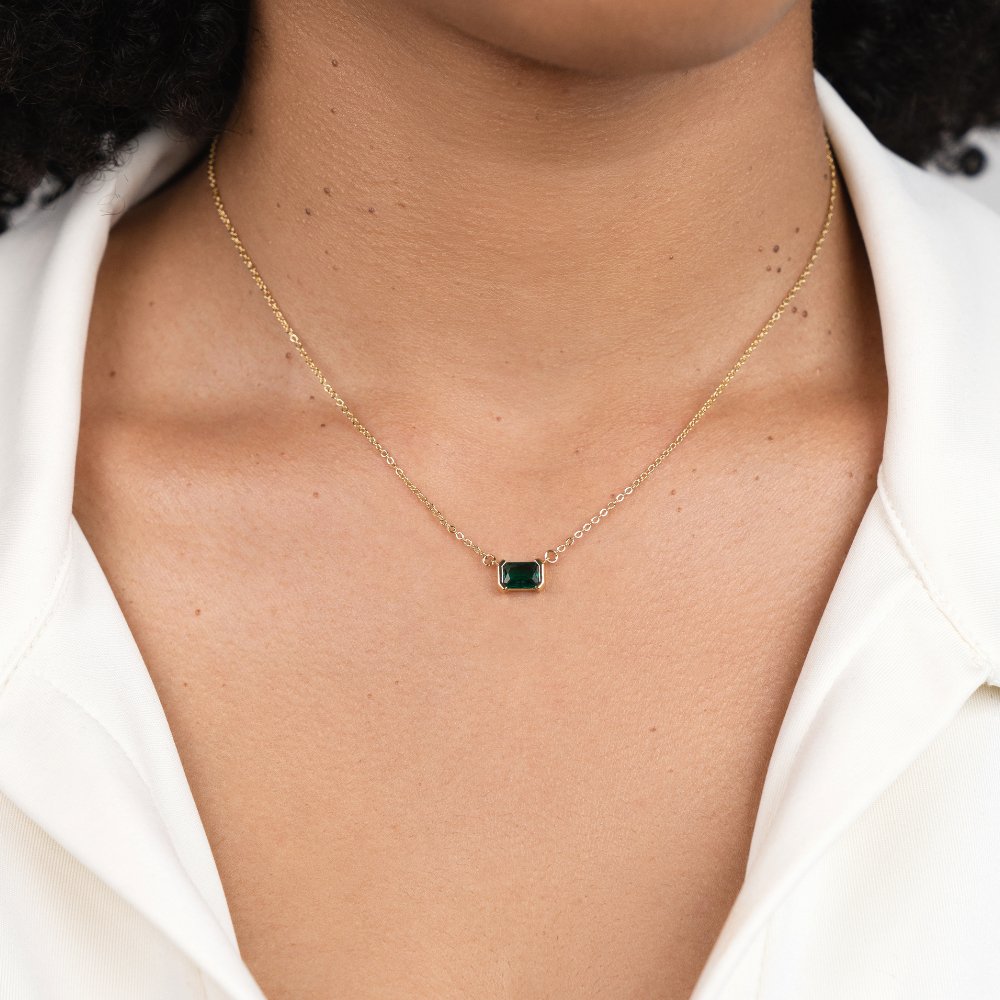 Collana in smeraldo verde Monica