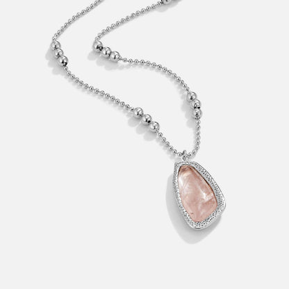 Collana con pendente a goccia di pietra di luna