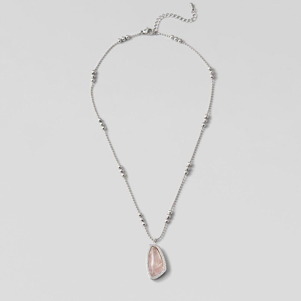 Collana con pendente a goccia di pietra di luna