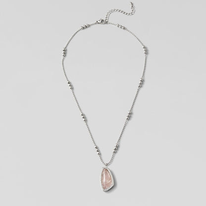 Collana con pendente a goccia di pietra di luna