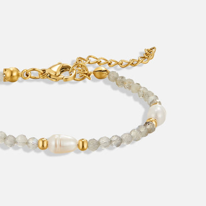 Bracciale in Pietra di Luna e Perle