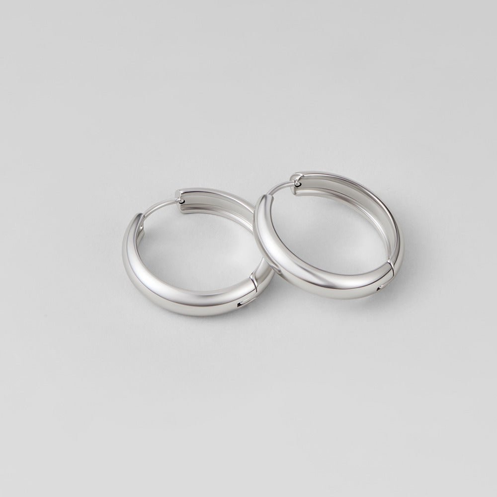 Orecchini a cerchio Nona Classic in argento