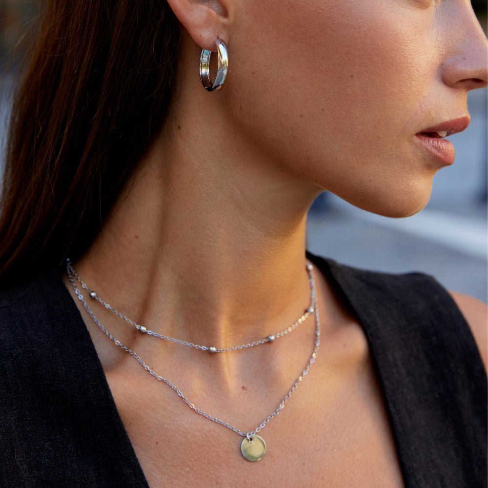 Orecchini a cerchio Nona Classic in argento