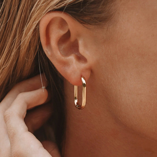 Orecchini a Cerchio Ovali