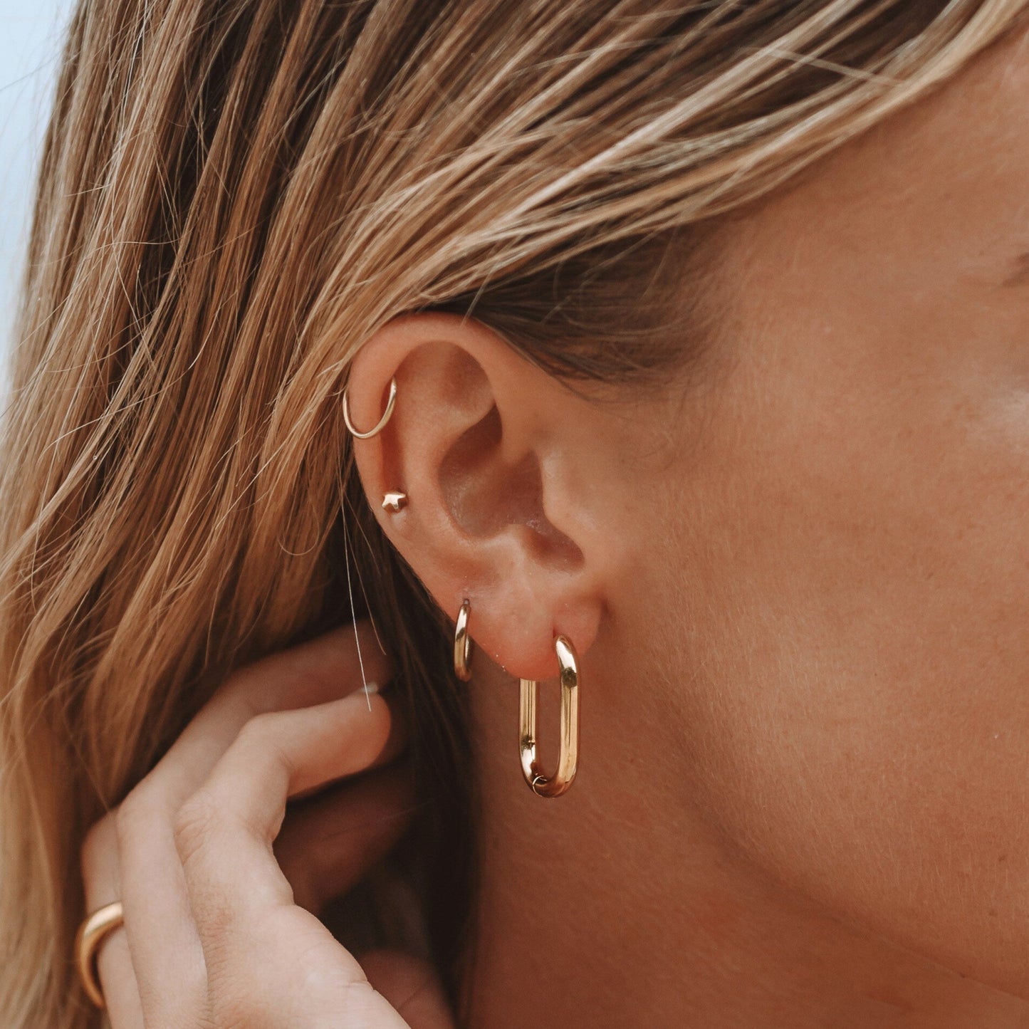 Orecchini a Cerchio Ovali