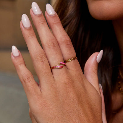 Anello Avvolgente Rosa Blush