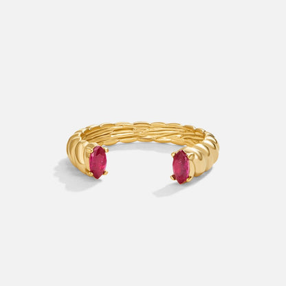 Anello Cuff in Cristallo Rosa