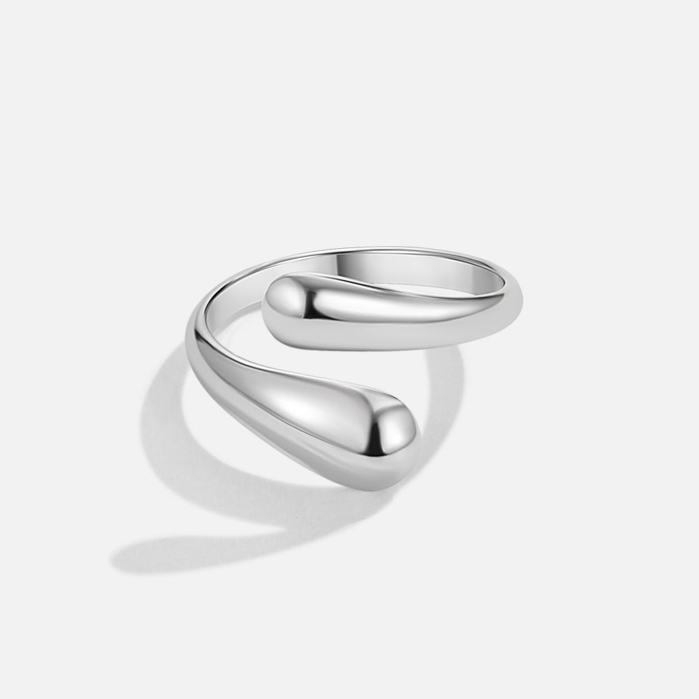 Anello avvolgente in argento Raven