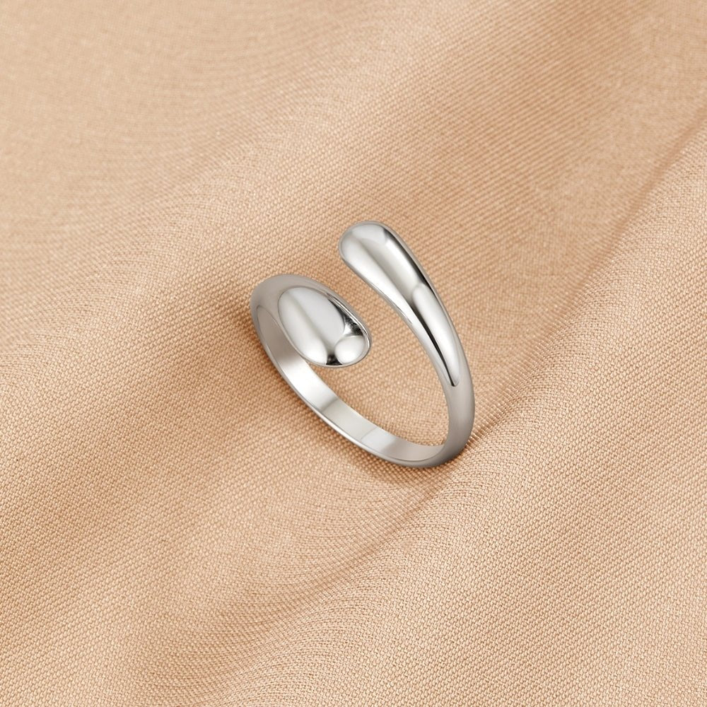 Anello avvolgente in argento Raven