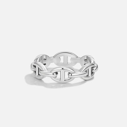 Anello in Acciaio Inossidabile Raya Silver Chain